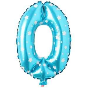 16 İNC -0- RAKAM MAVİ RENK BALON 36 CM