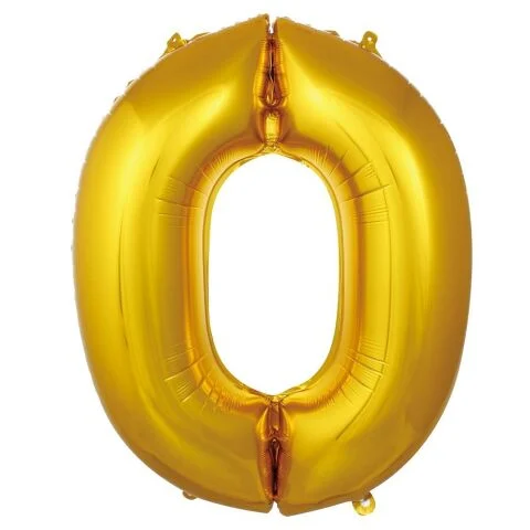 16 İNC -0- RAKAM GOLD RENK BALON 36 CM