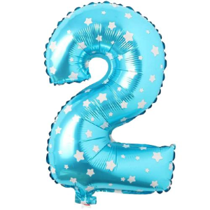 16 İNC -2- RAKAM MAVİ RENK BALON 36 CM