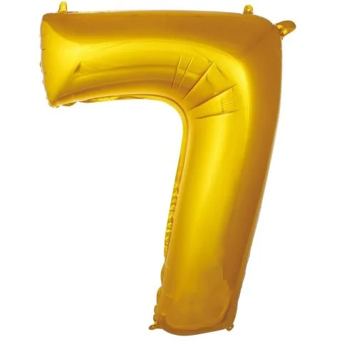 16 İNC -7- RAKAM GOLD RENK BALON 36 CM