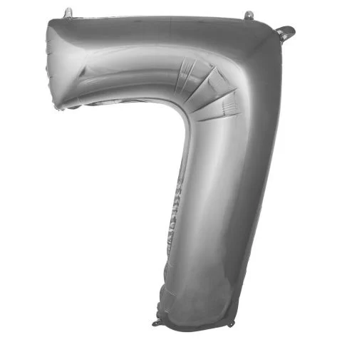 16 İNC -7- RAKAM GÜMÜŞ RENK BALON 36 CM