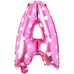 16 İNC -A- HARF PEMBE RENK BALON 36 CM