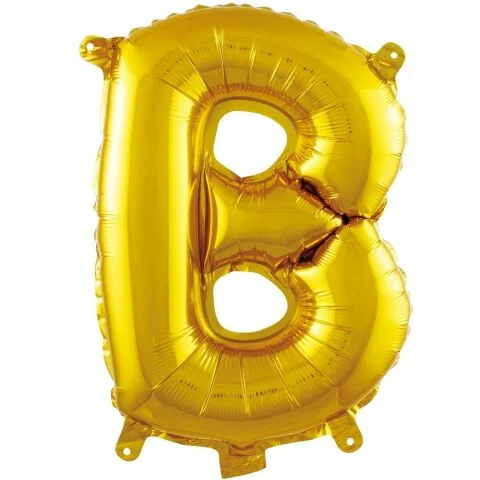 16 İNC -B- HARF GOLD RENK BALON 36 CM