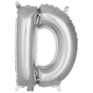 16 İNC -D- HARF GÜMÜŞ RENK BALON 36 CM