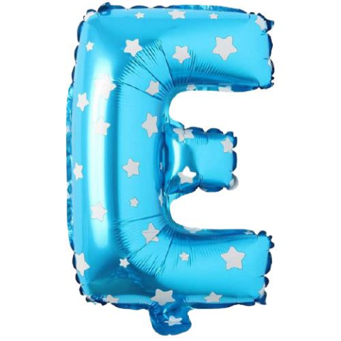 16 İNC -E- HARF MAVİ RENK BALON 36 CM