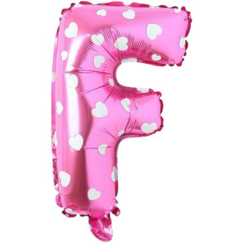 16 İNC -F- HARF PEMBE RENK BALON 36 CM
