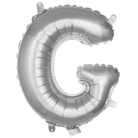 16 İNC -G- HARF GÜMÜŞ RENK BALON 36 CM
