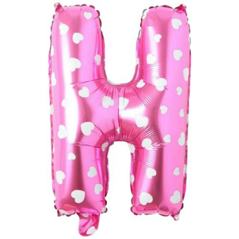16 İNC -H- HARF PEMBE RENK BALON 36 CM