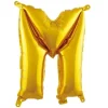 16 İNC -M- HARF GOLD RENK BALON 36 CM