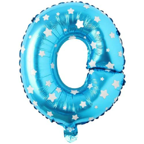 16 İNC -O- HARF MAVİ RENK BALON 36 CM