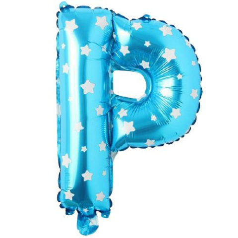 16 İNC -P- HARF MAVİ RENK BALON 36 CM