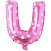 16 İNC -U- HARF PEMBE RENK BALON 36 CM