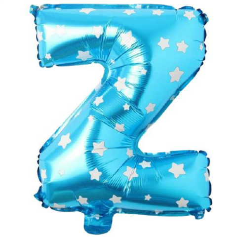 16 İNC -Z- HARF MAVİ RENK BALON 36 CM