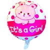 18 İNC YUVARLAK PEMBE AYICIK FOLYO BALON