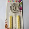 MİKA ŞEFFAF  RAKAM GOLD MUM 12CM