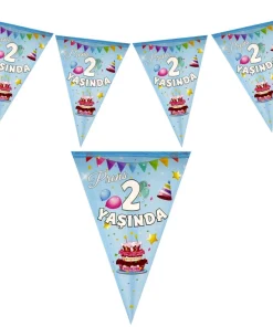 2 YAŞ MAVİ ÜÇGEN FLAMA